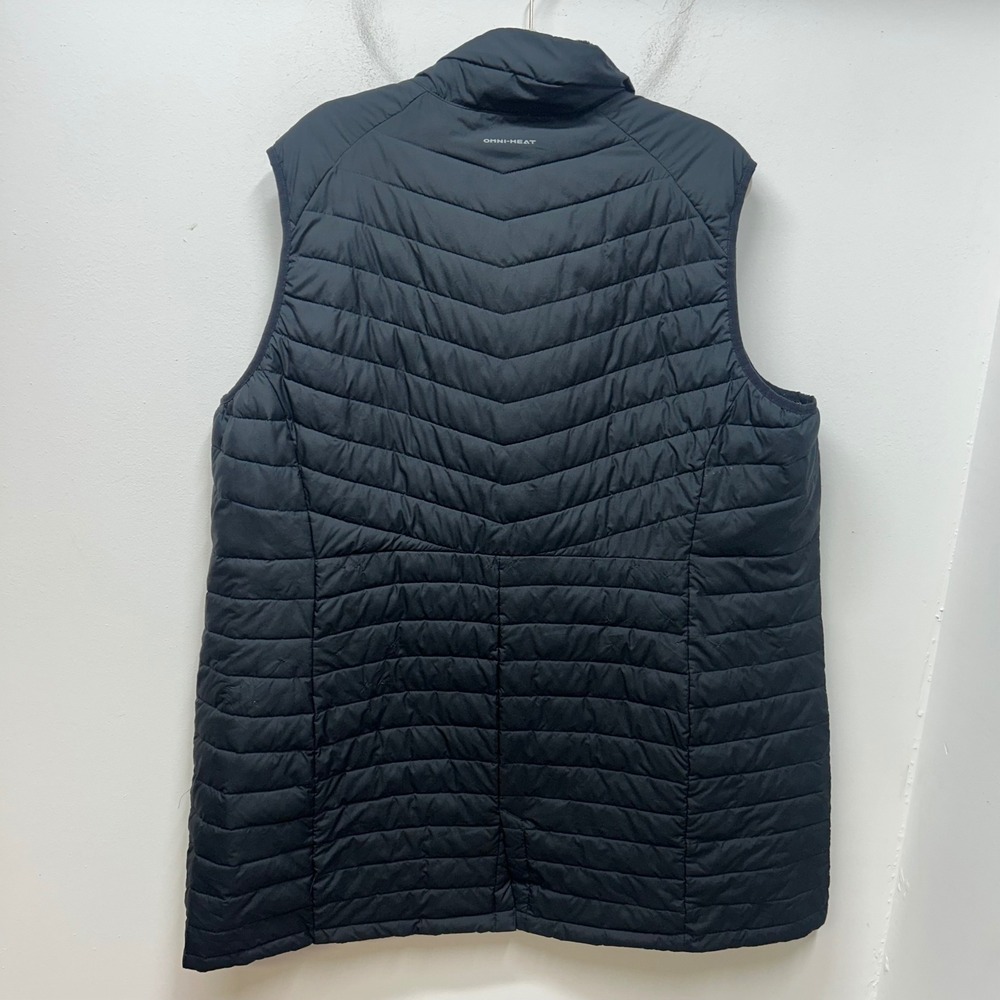 Columbia Omni-Heat Puffer Vest Womens Black Full Zip Quilted Longline 3x - Picture 4 of 10